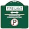 Signmission Fire Lane No Parking or Standing Anytime Aluminum Sign, 18" x 18", GW-1818-24009 A-DES-GW-1818-24009 - alternate 1